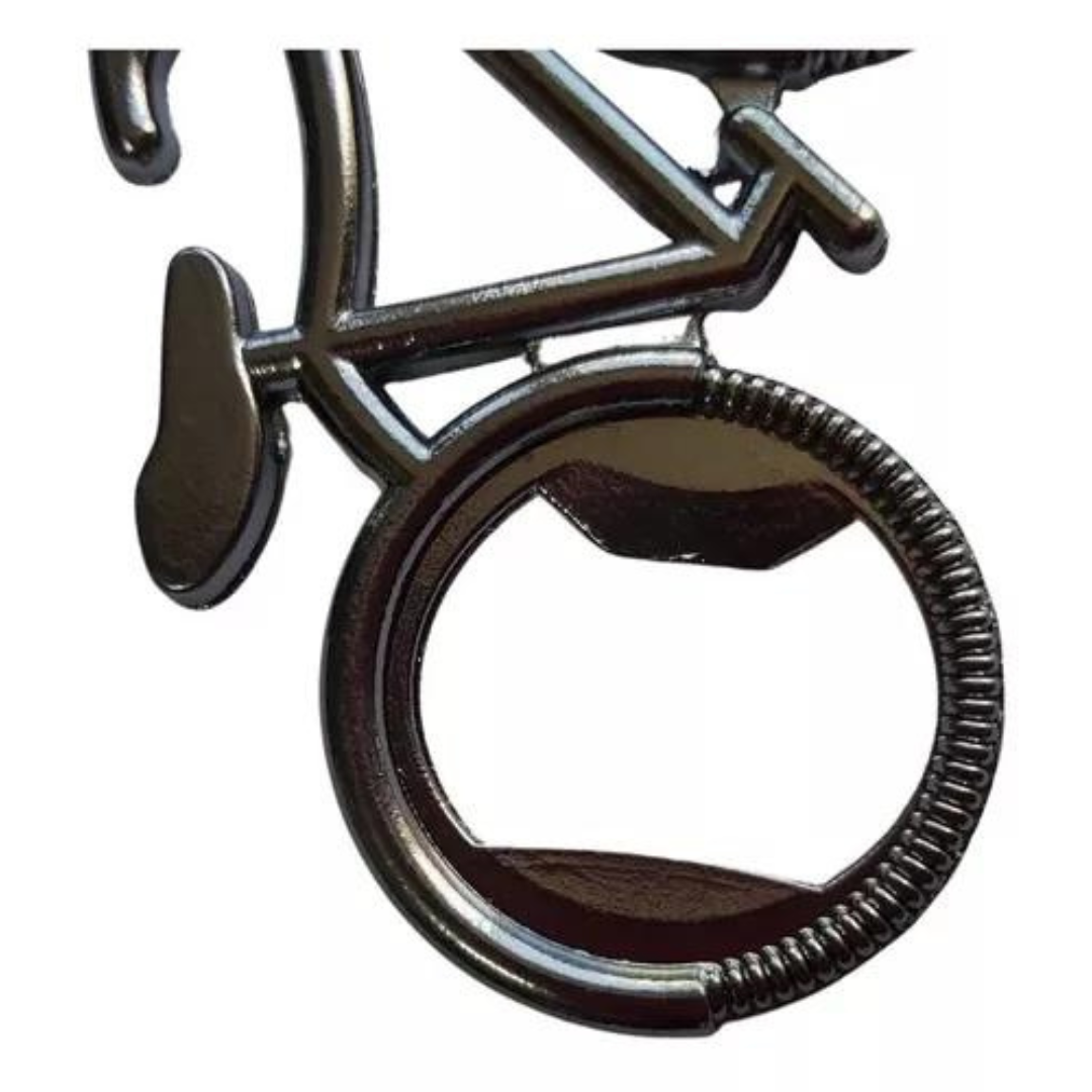 Llavero Acero Destapador Diseño Bicicleta 