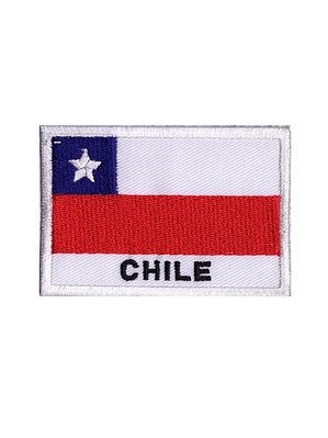 Parche Uniforme Tactico Bandera Chile Borde Blanco