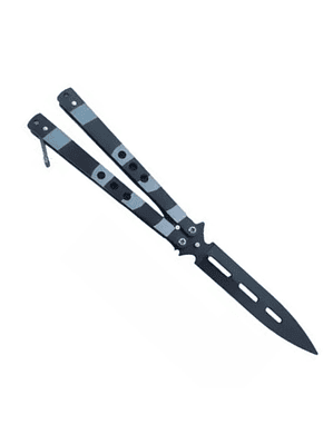 Cuchillo Navaja Mariposa Con Punta Para Practica Sin Filo
