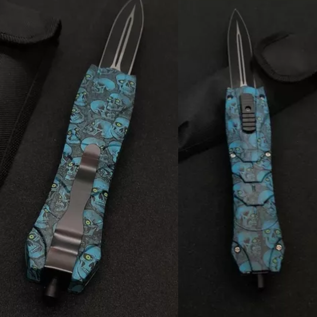 Puñal Cuchillo Navaja Automatica Retractil Horizontal 21 cm