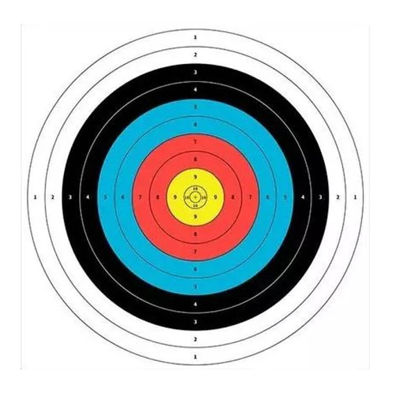 TARGET PAPEL DE TIRO AL BLANCO 60 CM X 60 CM  1