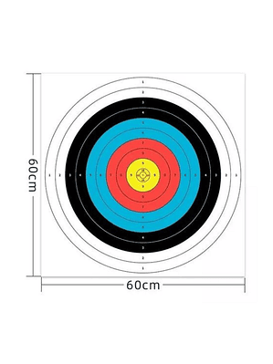 TARGET PAPEL DE TIRO AL BLANCO 60 CM X 60 CM 