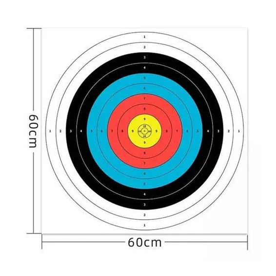 TARGET PAPEL DE TIRO AL BLANCO 60 CM X 60 CM  2