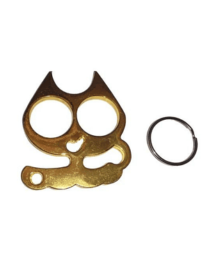 Manopla Defensa Personal Llavero Gato Metal