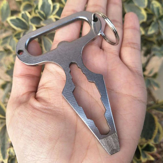 Llavero Hexagonal Supervivencia Edc  Defensa Personal De Punta  10