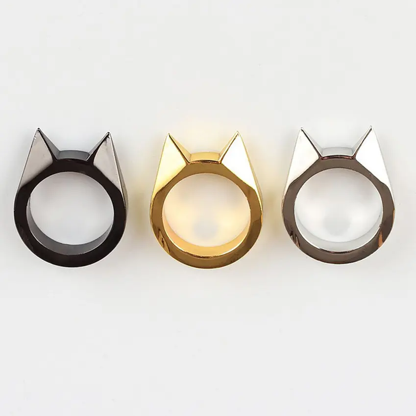 ANILLO DEFENSA PERSONAL TIPO MANOPLA DESTAPADOR METAL GATO 11