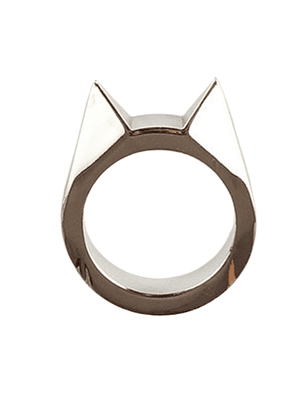 ANILLO DEFENSA PERSONAL TIPO MANOPLA DESTAPADOR METAL GATO