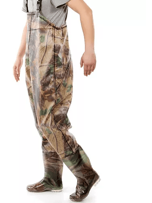 Wader de Pesca Camuflado Pecho Ajustable Botas Altas