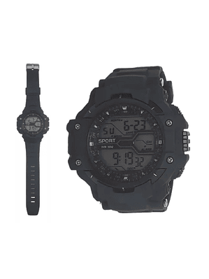 RELOJ SPORT WR 30M NEGRO