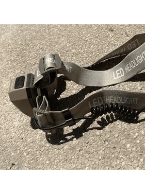 LINTERNA FRONTAL LUZ LED CINTILLO LUZ BLANCA ROJA INTEGRADA