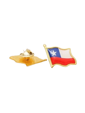 Piocha Pin Bandera Chilena Metálica Botón Chile