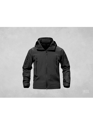 CHAQUETA  SOFTSHELL CON CAPUCHA – IMPERMEABLE, RESISTENTE  VERSÁTIL