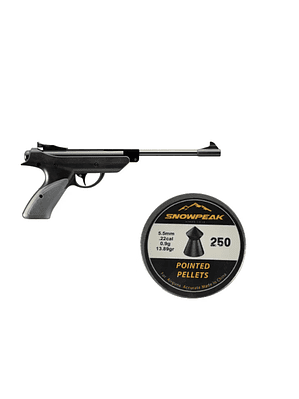 PISTOLA LUGER SNOWPEAK SP500 - RESORTE  CAL. 5.5 MM + POSTONES