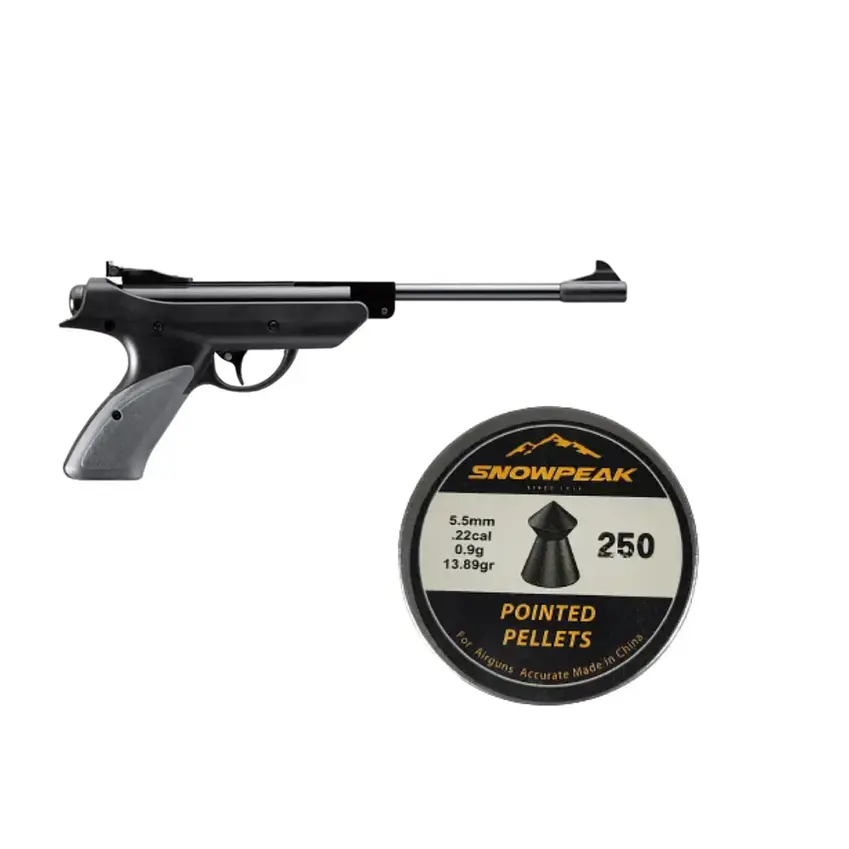 PISTOLA LUGER SNOWPEAK SP500 - RESORTE  CAL. 5.5 MM + POSTON 3