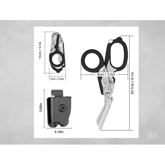 TIJERA RAPTOR emergencia + FUNDA RIGIDA  3