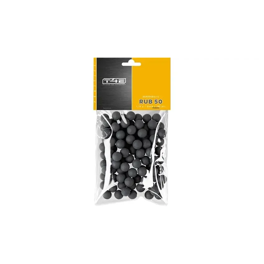 Balines de practica RUB 50 Rubberballs .50 BLK 1,23 g 100 pcs 1