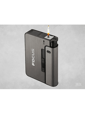 Cigarrera Automática Focus Con Porta Encendedor