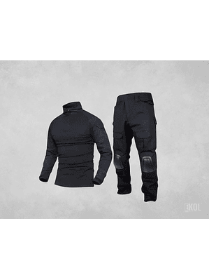 Tenida Comando Militar Tactico Polera + Pantalon + Rodilleras