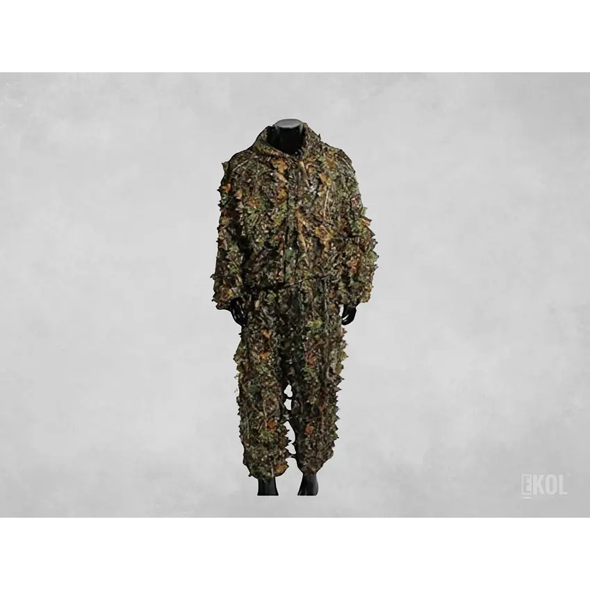 Traje Camuflaje Ghillie 3D Hojas Woodland Camuflaje Airsoft 2