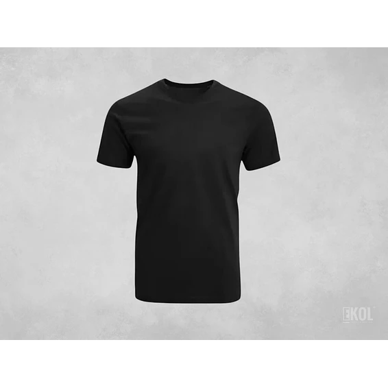 Polera Algodon Manga Corta Hombre Negra Tallas Grandes 1