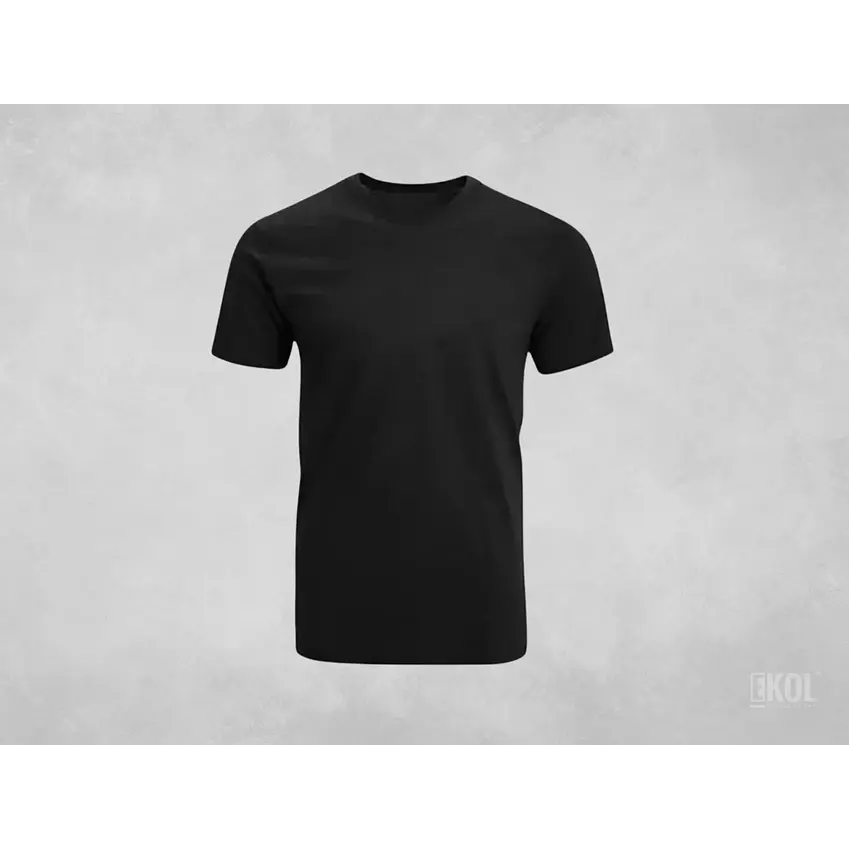 Polera Algodon Manga Corta Hombre Negra Tallas Grandes 1