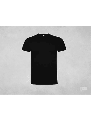 Polera Algodon Manga Corta Hombre Negra Tallas Grandes