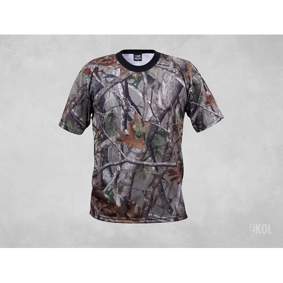 Polera Manga Corta Diseño Camuflaje Caza DryFit 3