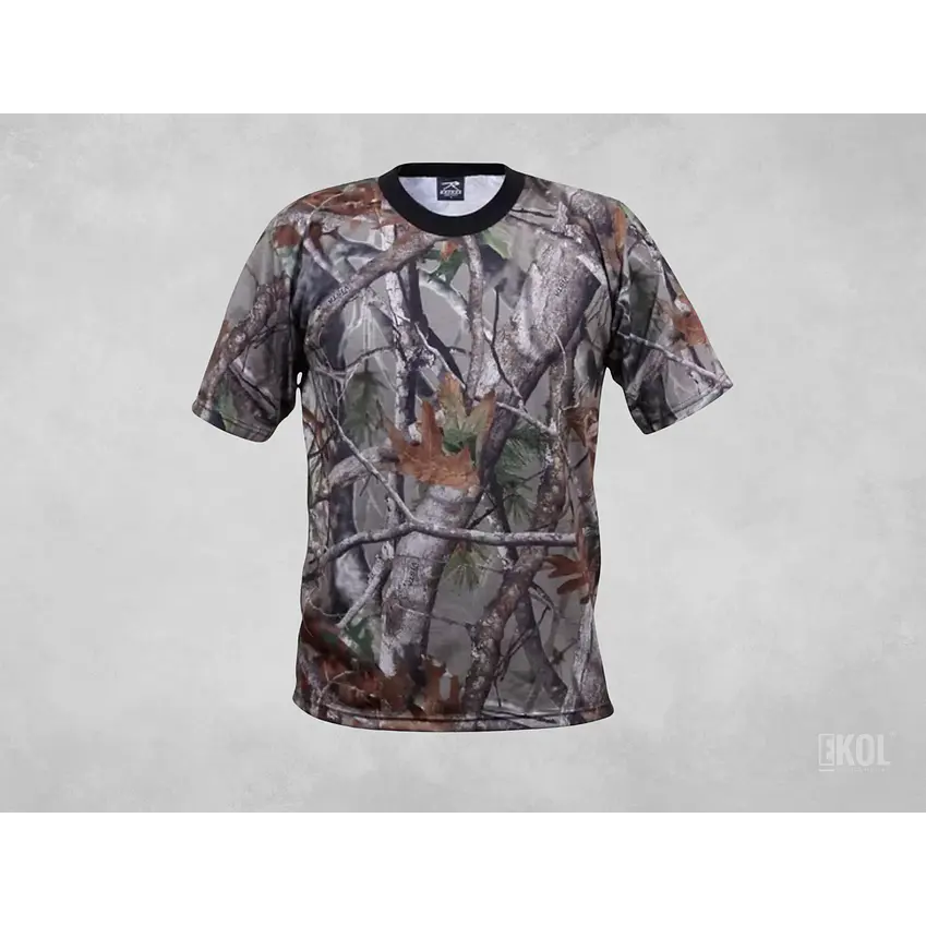 Polera Manga Corta Diseño Camuflaje Caza DryFit 3