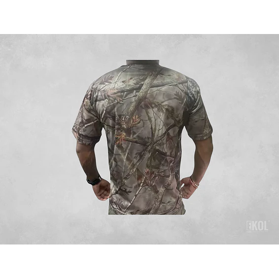 Polera Manga Corta Diseño Camuflaje Caza DryFit 5