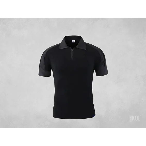 Polera Combat Esdy Shirt Negra Estilo Militar Airsoft Manga Corta 1