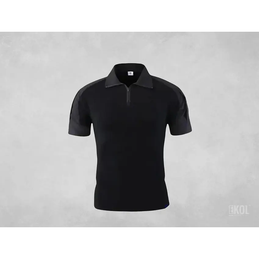 Polera Combat Esdy Shirt Negra Estilo Militar Airsoft Manga Corta 1