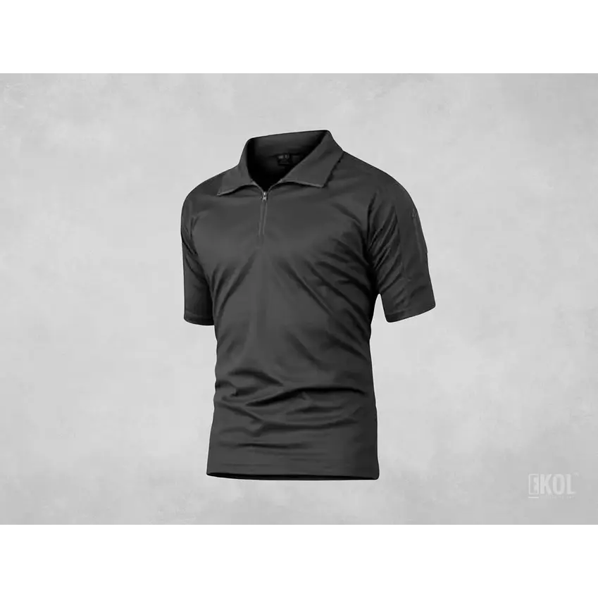 Polera Combat Esdy Shirt Negra Estilo Militar Airsoft Manga Corta 2