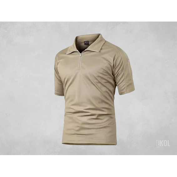 Polera Combat Esdy Shirt Negra Estilo Militar Airsoft Manga Corta 4