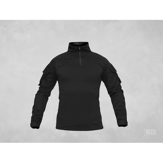 Polera Combat Esdy Shirt Negra Estilo Militar Airsoft Manga Larga 2