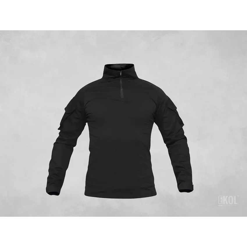 Polera Combat Esdy Shirt Negra Estilo Militar Airsoft Manga Larga 2