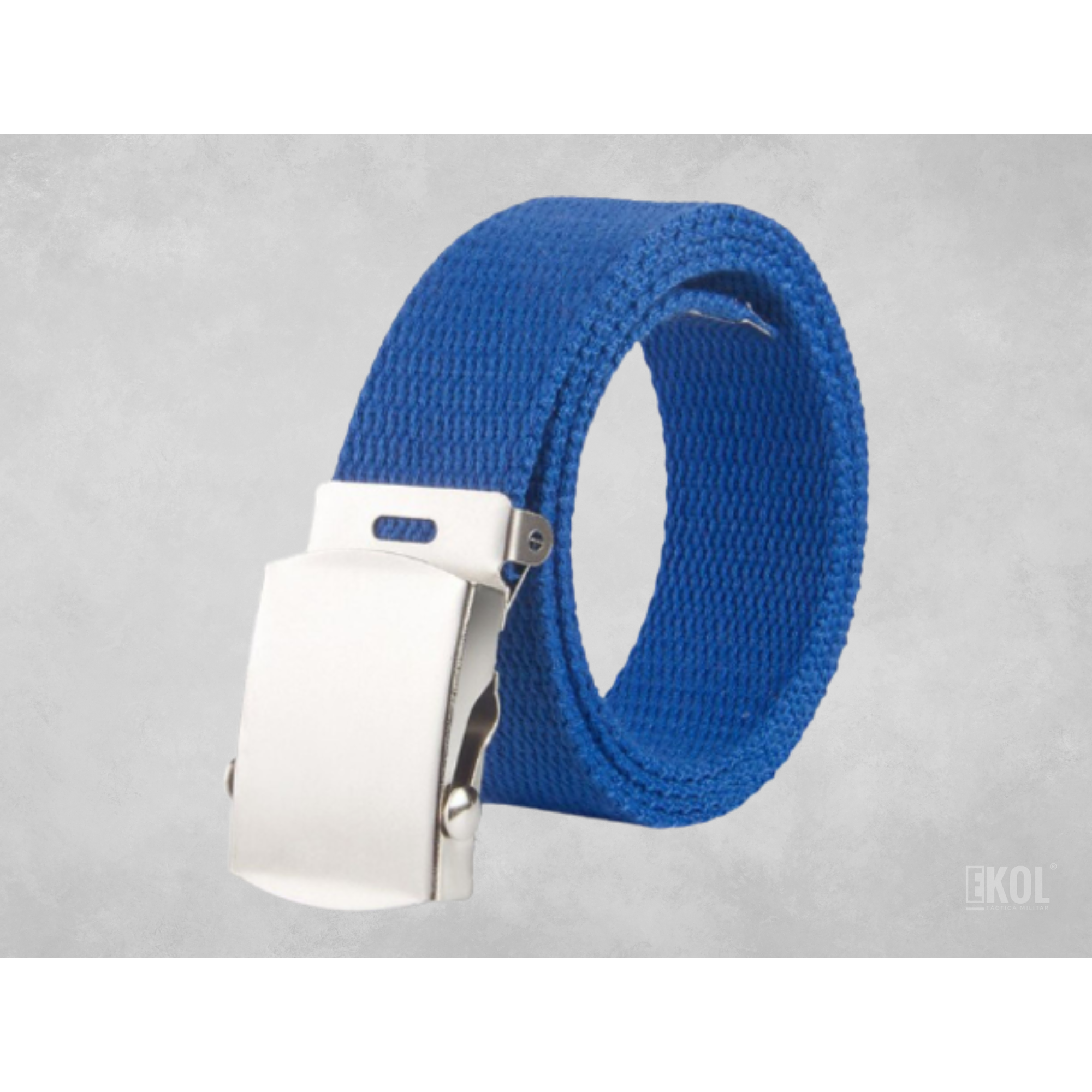  Cinturón Militar Lona Nailon Hebilla Metalizada Basico 110cm 6