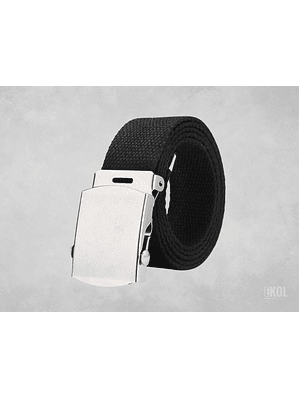  Cinturón Militar Lona Nailon Hebilla Metalizada Basico 110cm