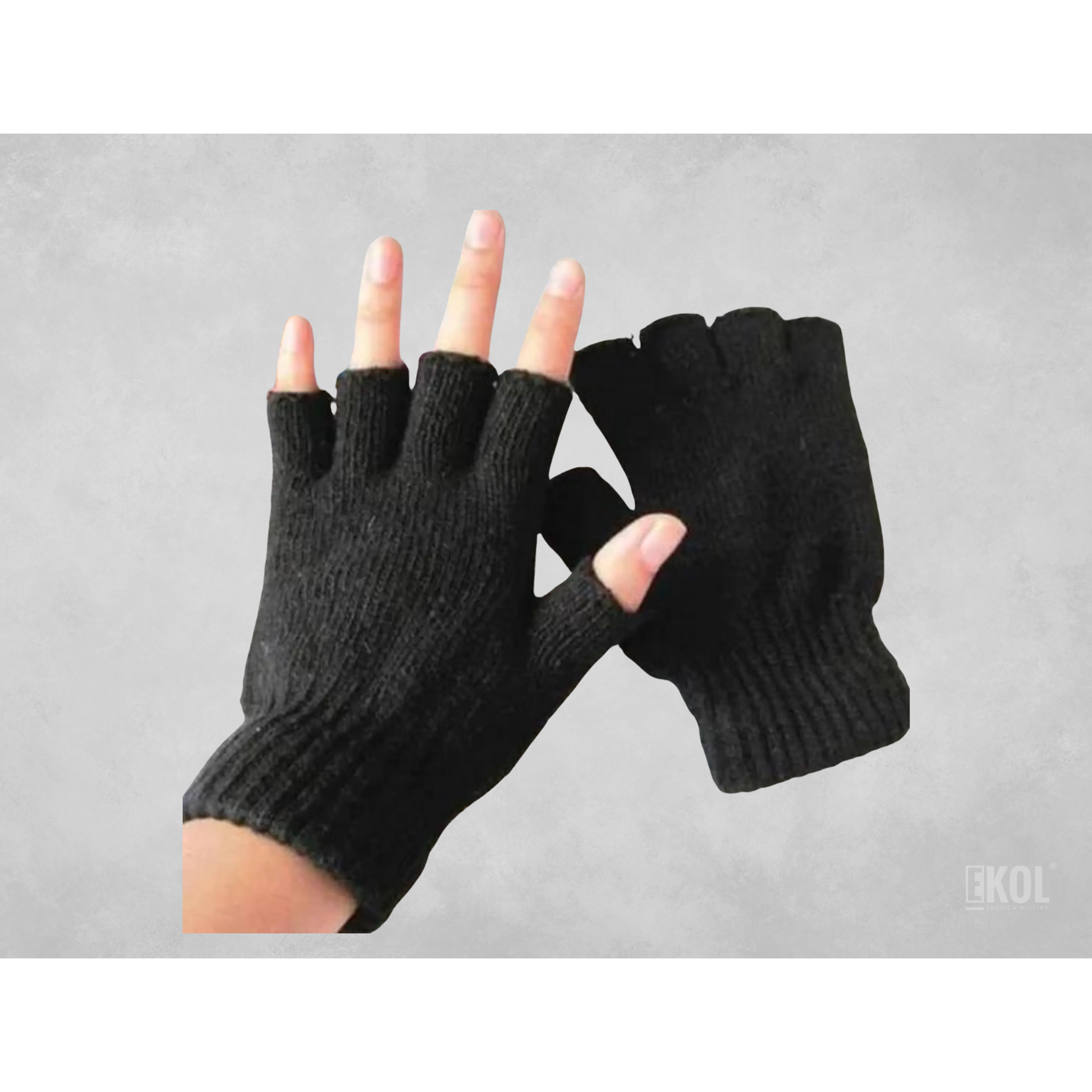 Guante Mitones Lana Térmico Clima Frío Gloves  Sin Dedos 2