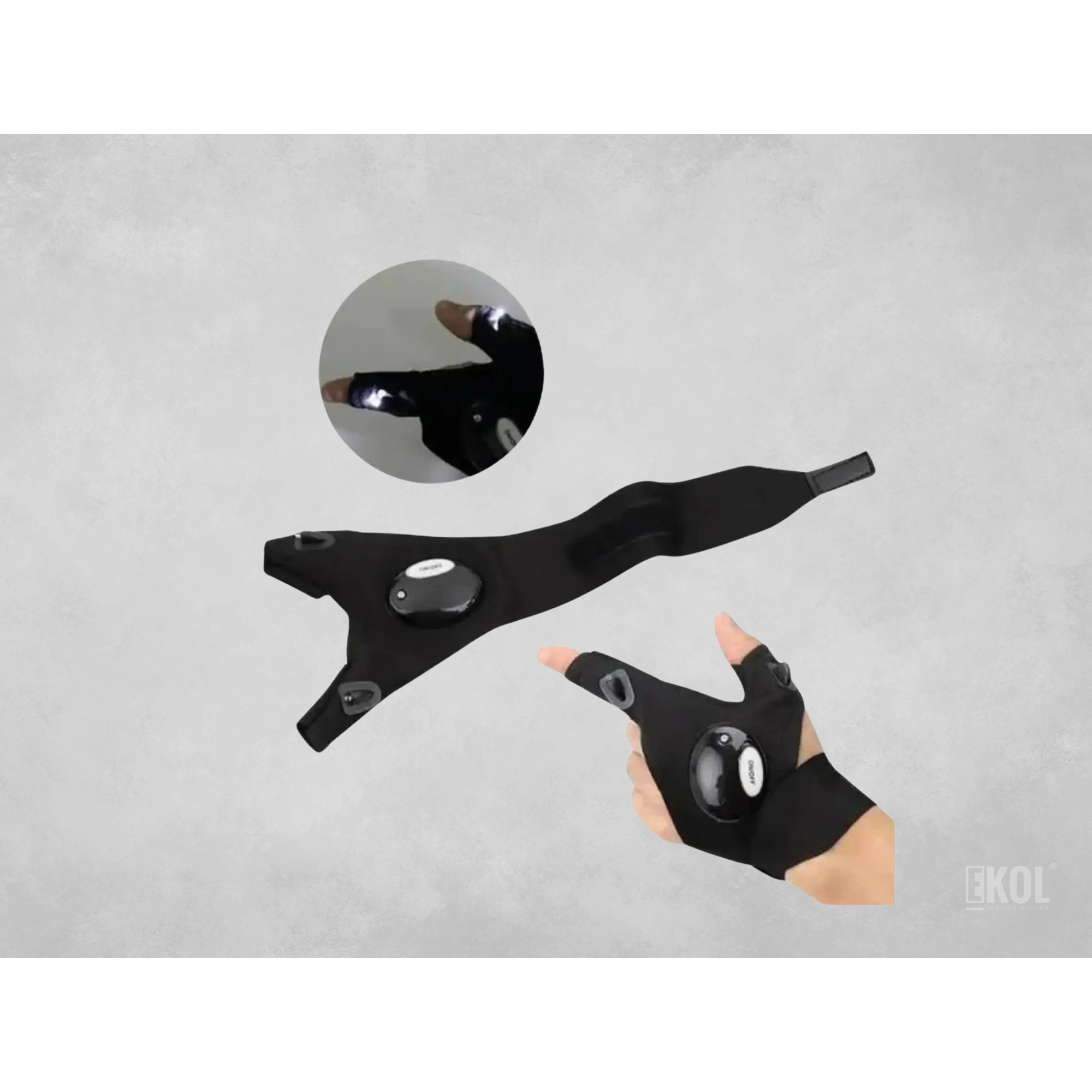 Guante Linterna Led - Bici Caza Pesca  6