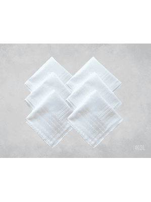 PAÑUELOS PILATHUS PACK 12 UNIDADES COLOR BLANCO