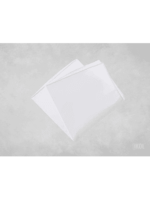 Pañuelo Tela Blanco Desfile Algodón Poliéster 