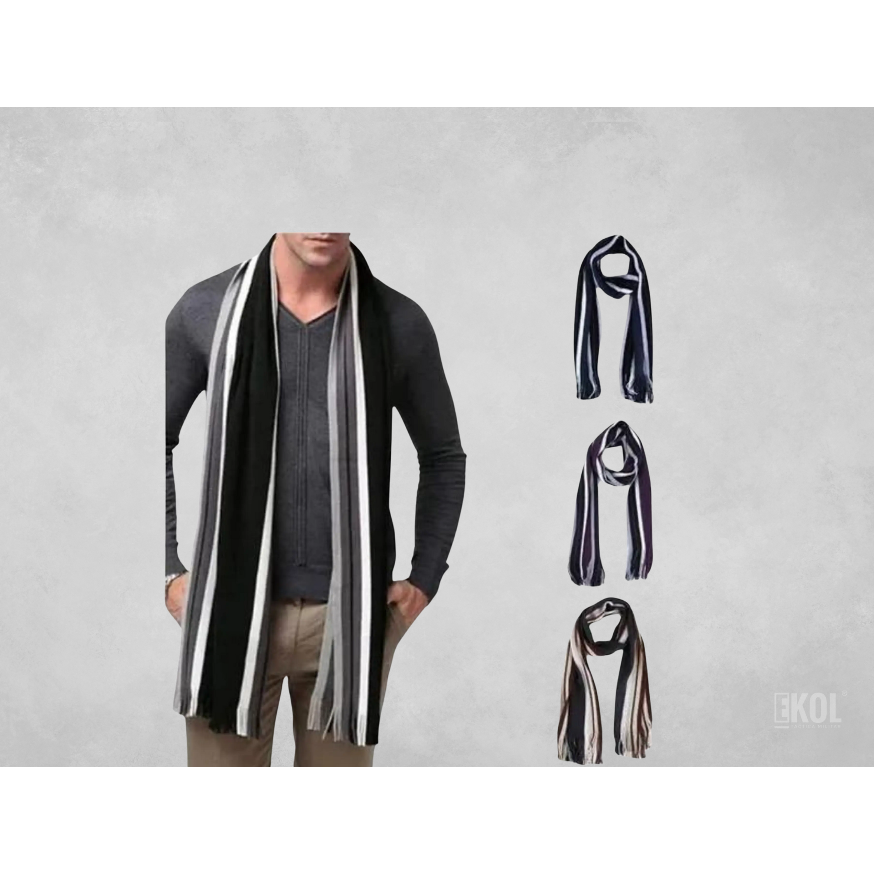 Bufanda Polar Suave Protege Frio Viento - Diseño Lin 2