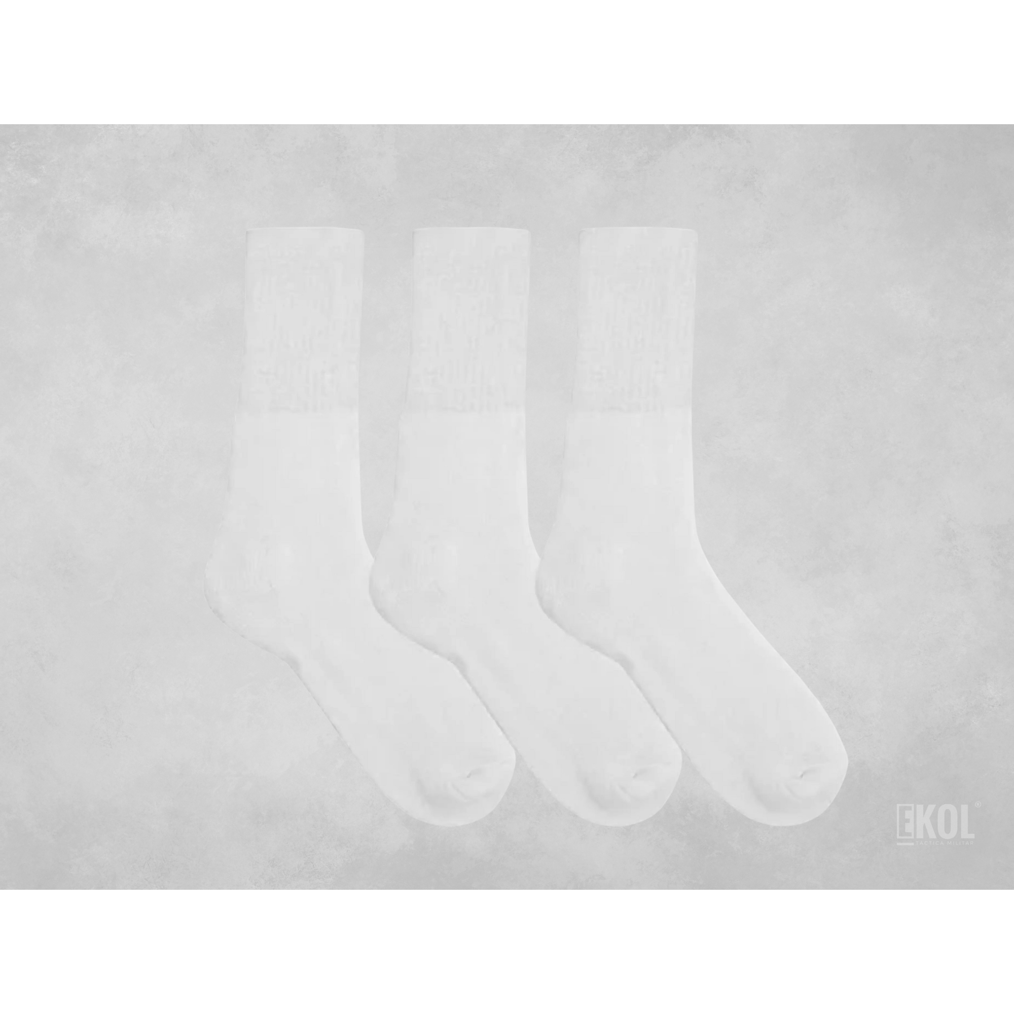 Pack (03) Calcetines Deportivos Basicos Largos Athletic Socks 2