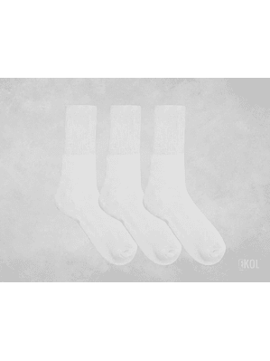 Pack (03) Calcetines Deportivos Basicos Largos Athletic Socks