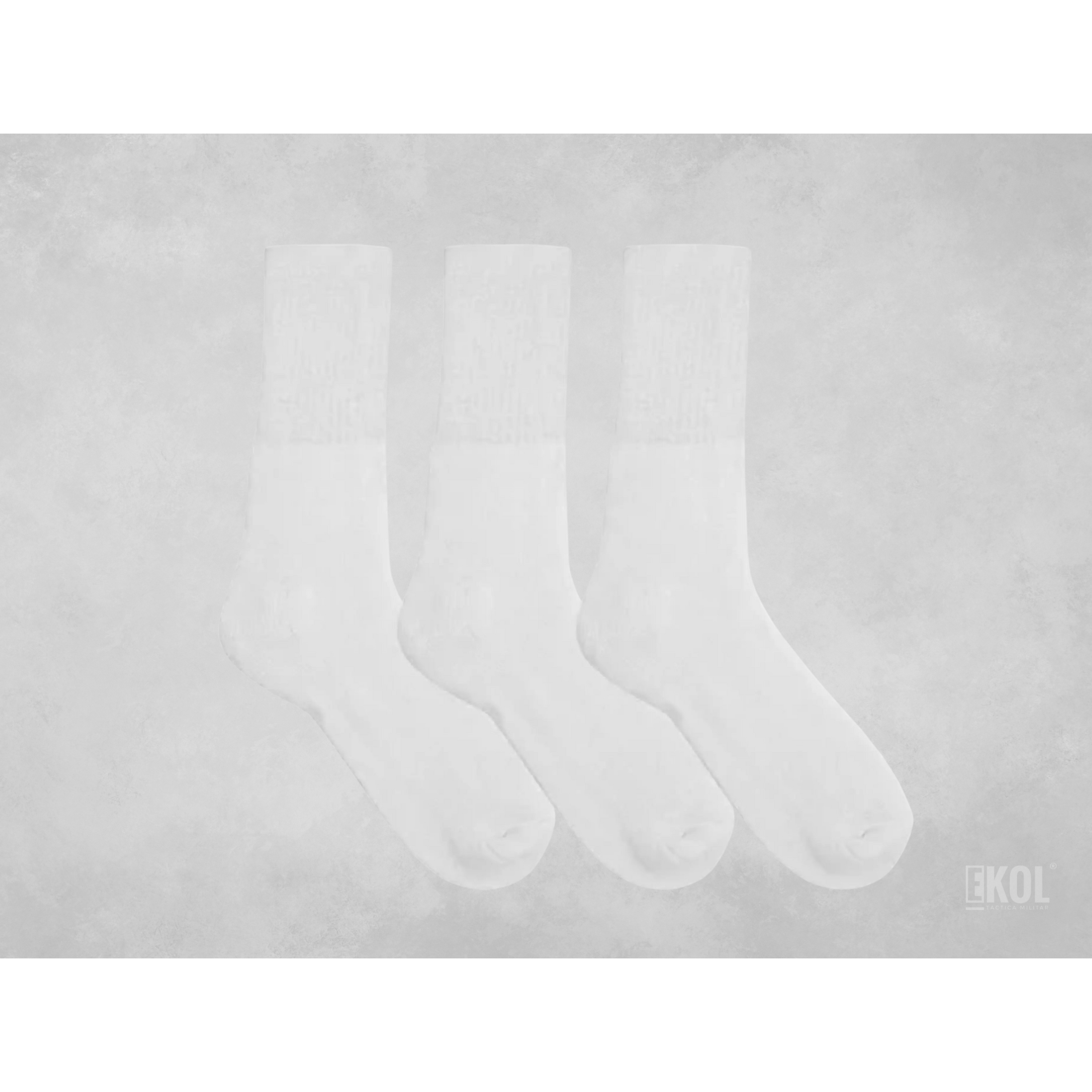 Pack (03) Calcetines Deportivos Basicos Largos Athletic Socks 2