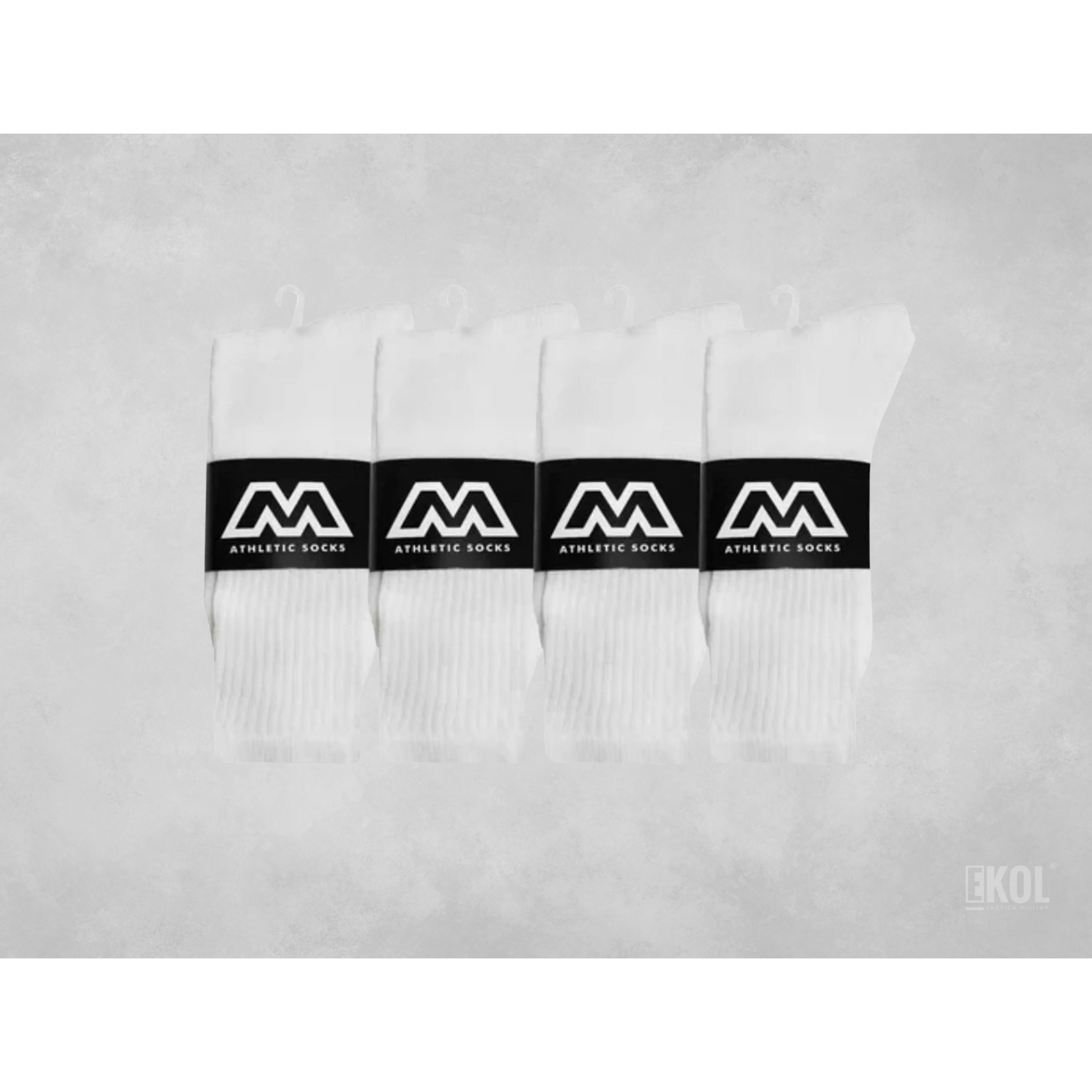 Pack (03) Calcetines Deportivos Basicos Largos Athletic Socks 3