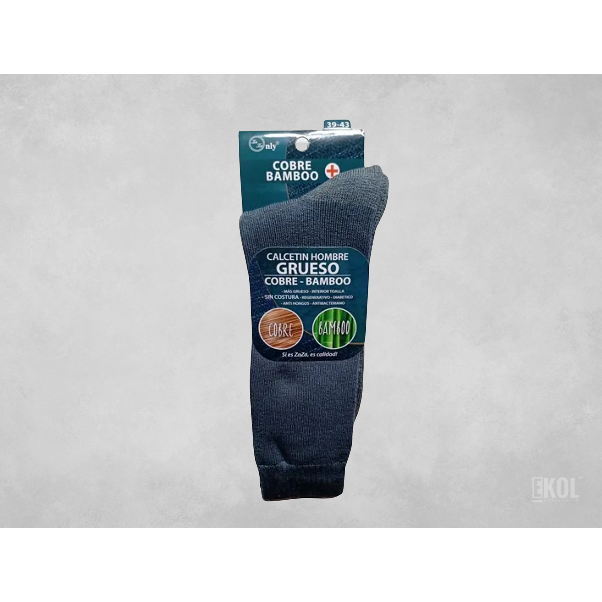 Calcetínes Cobre Bamboo Zaza Grueso Interior Toalla Diabético 6
