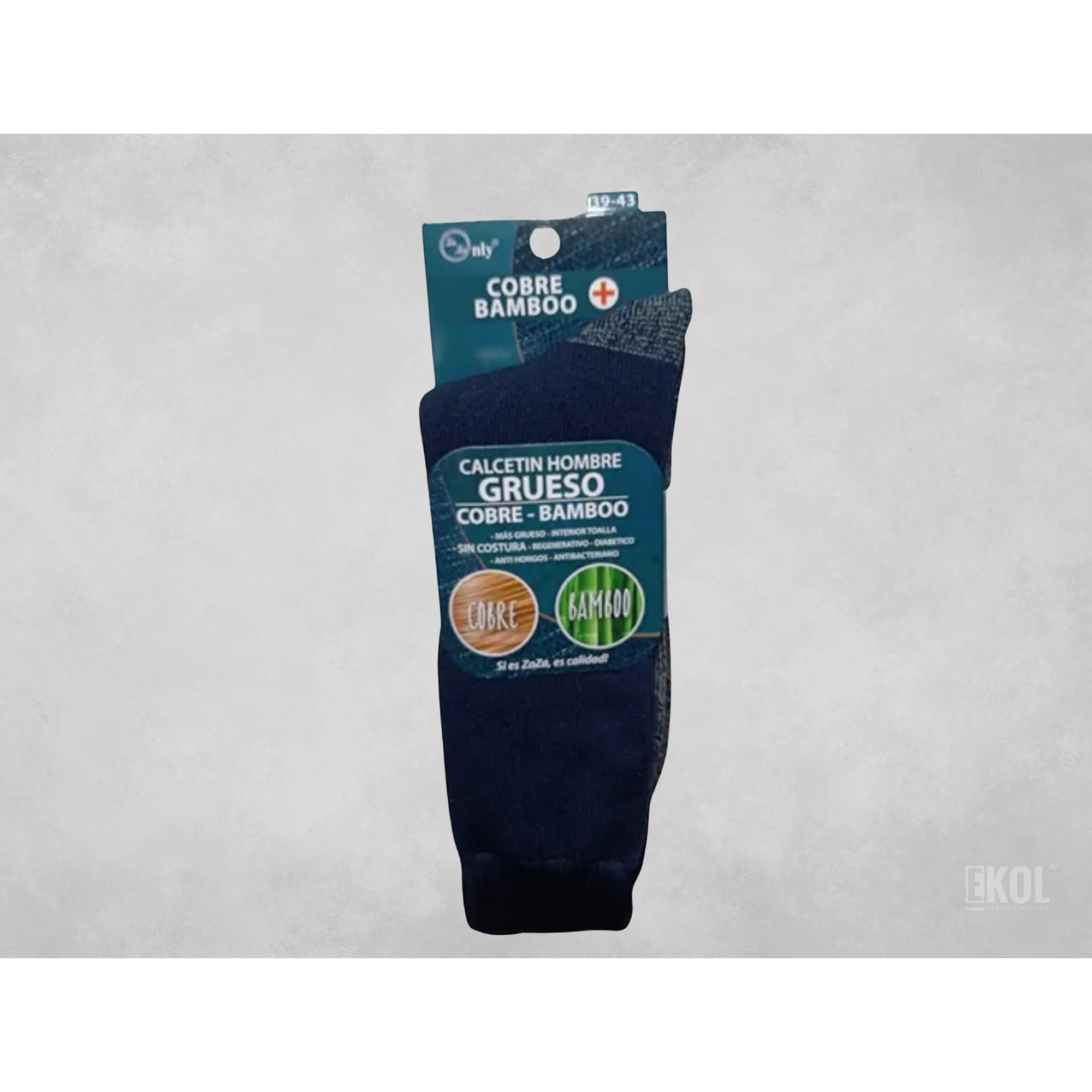 Calcetínes Cobre Bamboo Zaza Grueso Interior Toalla Diabético 3