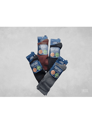 Calcetínes Cobre Bamboo Zaza Puño Extra Suave Interior Toalla Diabético