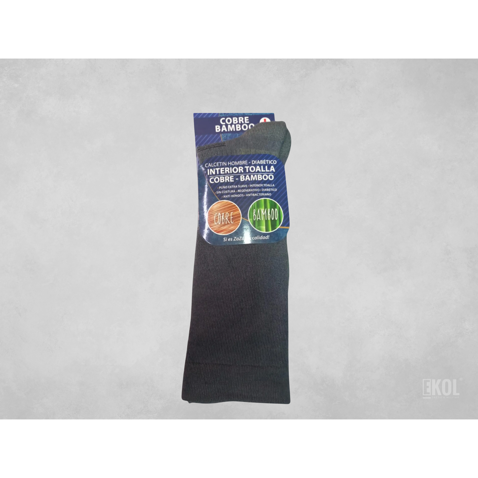 Calcetínes Cobre Bamboo Zaza Puño Extra Suave Interior Toalla Diabético 2